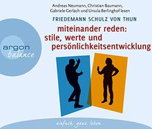 Miteinander reden Teil 2: Stile, Werte und Persönlichkeitsentwicklung: Differentielle Psychologie der Kommunikation von Schulz von Thun, Friedemann | Buch | Zustand sehr gut