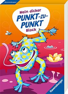 Ravensburger Mein dicker Punkt-zu-Punkt-Block - mit 125 lustigen Motiven und Rätseln zum Verbinden und Ausmalen