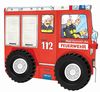 Pappenbuch mit Rädern "Hier kommt die Feuerwehr": Spielbuch mit Geschichten der Feuerwehr