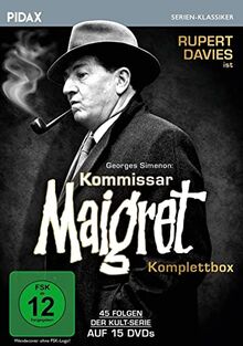 Kommissar Maigret - Komplettbox / 45 Folgen der legendären Kult-Serie mit Rupert Davies nach den Romanen von Georges Simenon (Pidax Serien-Klassiker) [15 DVDs]