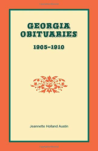 Georgia Obituaries, 1905-1910