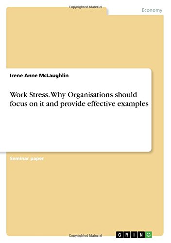 Work Stress. Why Organisations should focus on it and provide effective examples