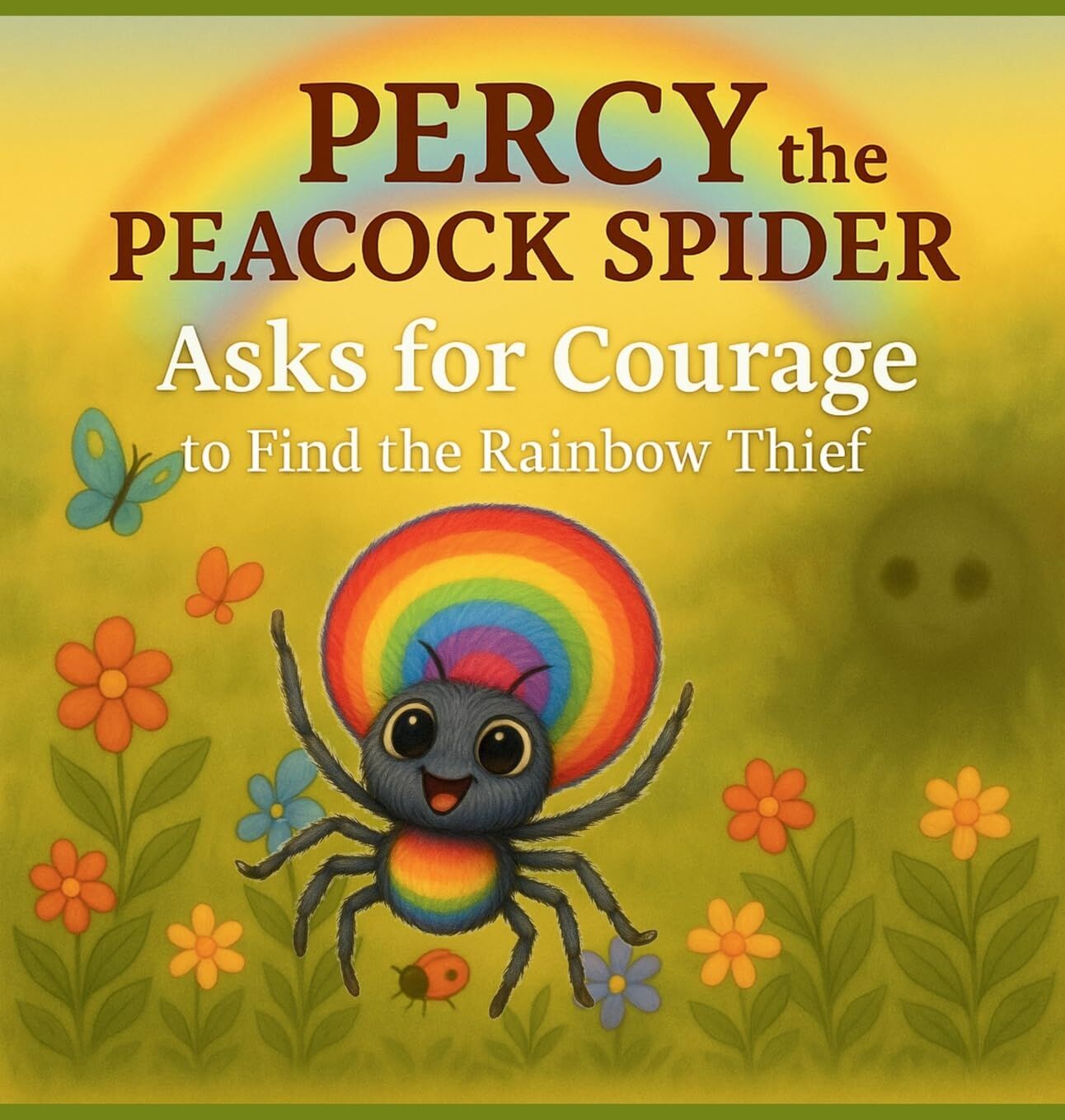 Percy the Peacock Spider Asks for Courage to Find the Rainbow Thief