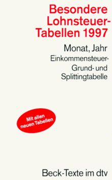 Besondere Lohnsteuer-Tabellen 1997