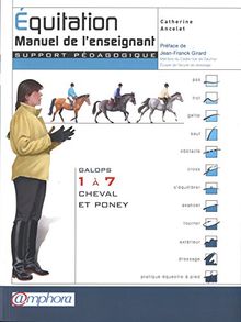 Equitation, manuel de l'enseignant : support pédagogique : galops 1 à 7, cheval et poney