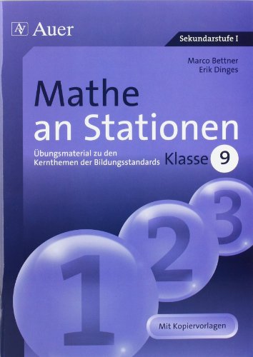 Stationentraining Sek Mathematik   Mathe an Stationen Klasse 9 - Marco Bettner Erik Dinges Kartoniert (TB)