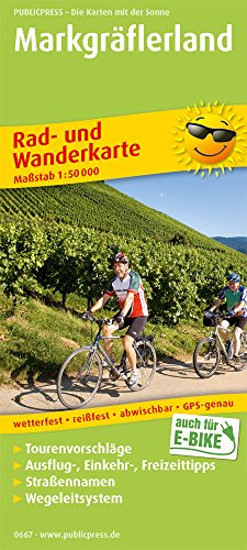 Markgräflerland: Rad- und Wanderkarte mit Ausflugszielen, Einkehr- & Freizeittipps, wetterfest, reißfest, abwischbar, GPS-genau. 1:50000 (Rad- und Wanderkarte / RuWK)