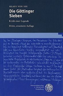 Die Göttinger Sieben: Kritik einer Legende (Beiträge zur neueren Literaturgeschichte)