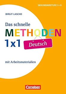 Fachmethoden Sekundarstufe I und II: Das schnelle Methoden-1x1 Deutsch