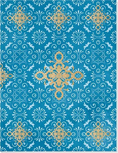Der Zauber Indiens Großes Notizheft (A5) Motiv Blaues Ornament