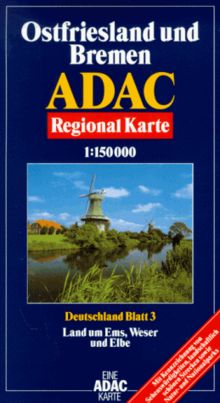 ADAC Karte, Ostfriesland und Bremen