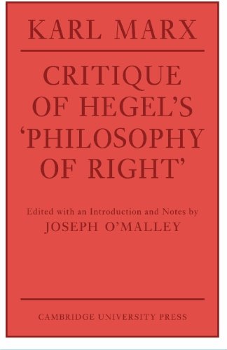 Critique of Hegel's 'Philosophy Of Right'