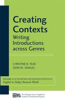 Creating Contexts (Michigan Series in English for Academic & Professional Purposes)