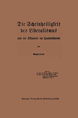 Die Scheinheiligkeit des Liberalismus und die Sklaverei im Handelsstande