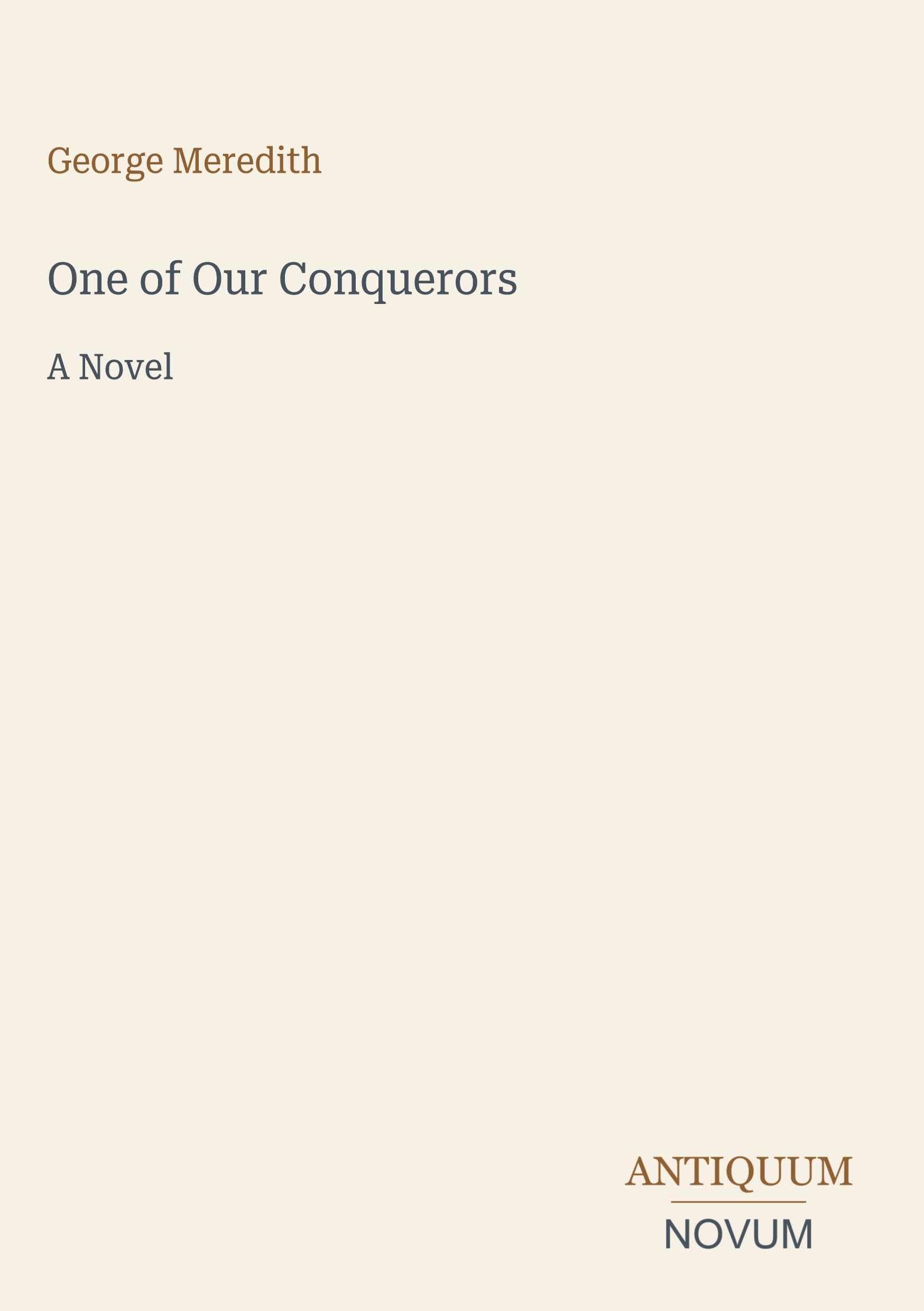 One of Our Conquerors: A Novel