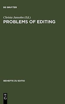 Problems of Editing (editio / Beihefte, 14, Band 14)