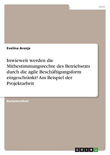 Inwieweit werden die Mitbestimmungsrechte des Betriebsrats durch die agile Beschäftigungsform eingeschränkt? Am Beispiel der Projektarbeit