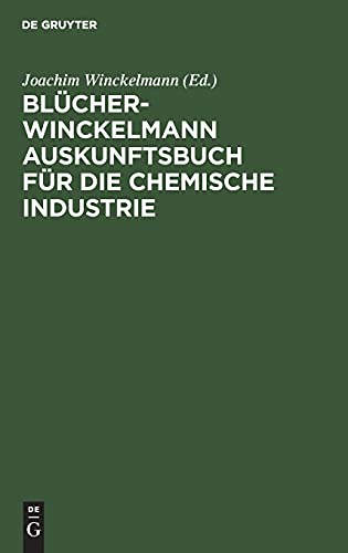 Blücher-Winckelmann Auskunftsbuch für die chemische Industrie