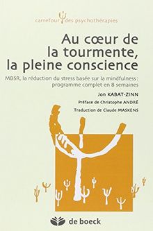 Au coeur de la tourmente, la pleine conscience : MBSR, la réduction du stress basée sur la mindfulness : programme complet en 8 semaines