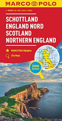 MARCO POLO Regionalkarte Schottland, England Nord 1:300.000: Also covers Northern England