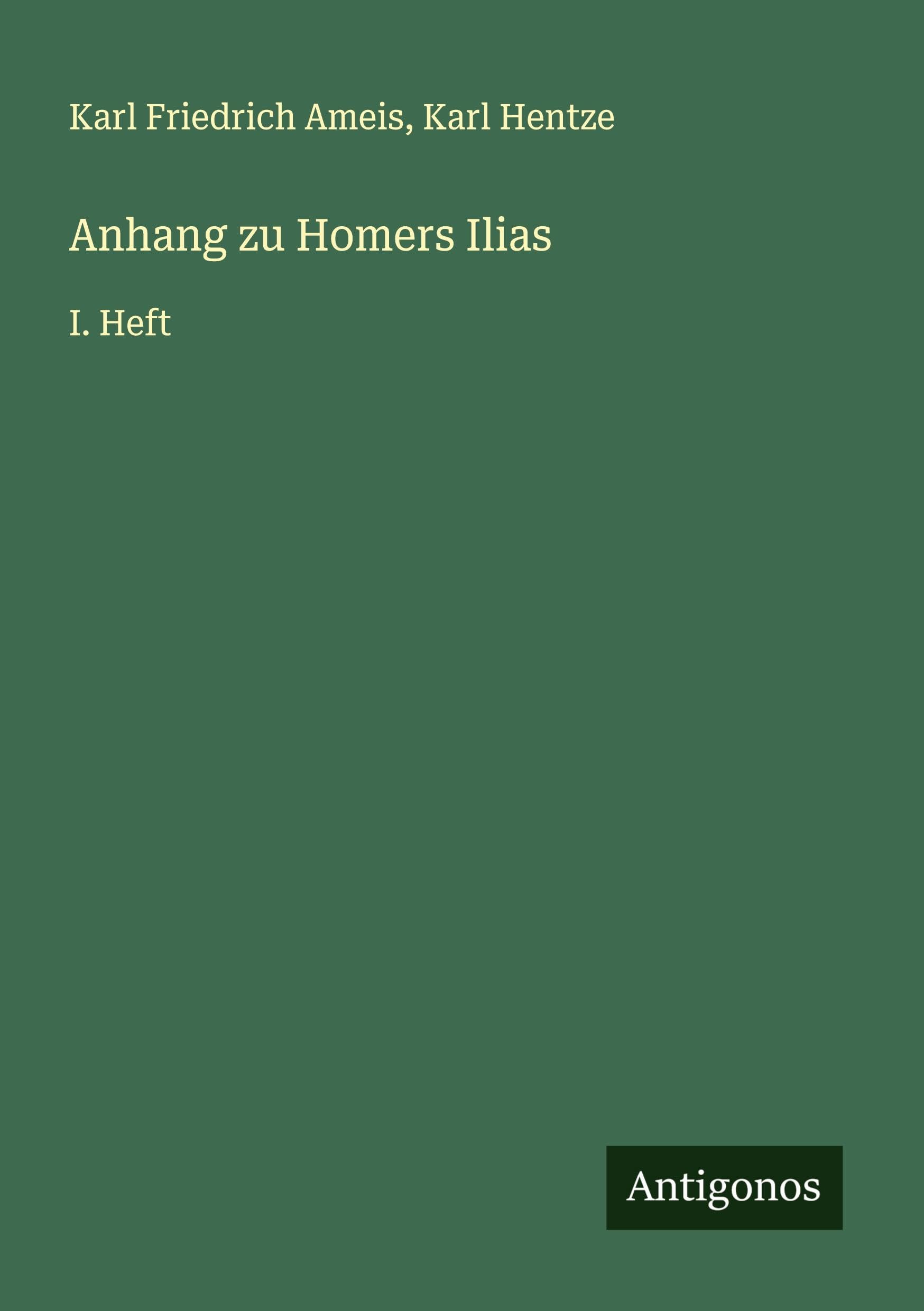 Anhang zu Homers Ilias: I. Heft