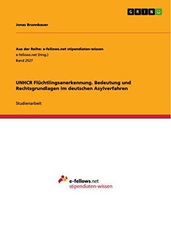 UNHCR Flüchtlingsanerkennung. Bedeutung und Rechtsgrundlagen im deutschen Asylverfahren