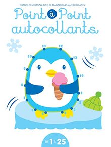 Point à point autocollants, de 1 à 25 : termine tes dessins avec de magnifiques autocollants ! : le pingouin
