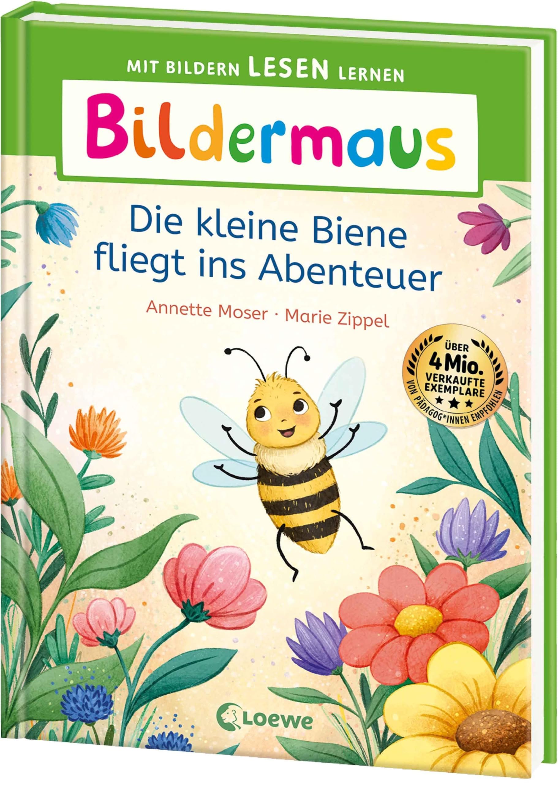 Bildermaus - Die kleine Biene fliegt ins Abenteuer: Mit Bildern lesen lernen - Ideal für die Vorschule und Leseanfänger ab 5 Jahren - Mit Leselernschrift ABeZeh