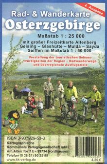 Osterzgebirge: Rad- und Wanderkarte Maßstab 1:25000 und Freizeitkarte Maßstab 1:50000