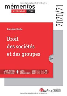 Droit des sociétés et des groupes : 2020-2021