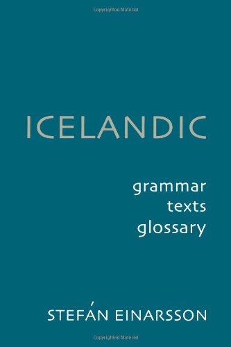 Einarsson, Prof Stefan Icelandic, Grammar, Text And Glossary