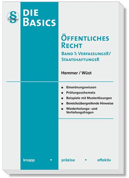 Die Basics Öffentliches Recht I - Verfassungsrecht, Staatshaftungsrecht: knapp - präzise -effektiv