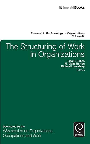 The Structuring of Work in Organizations (Research in the Sociology of Organizations, 47, Band 47)
