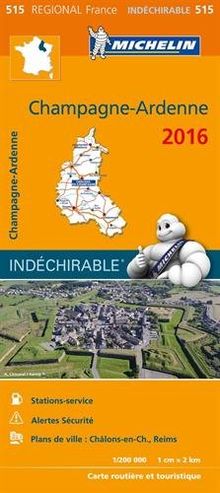 CHAMPAGNE ARDENNES 17515 CARTE MICHELIN KAART 2016