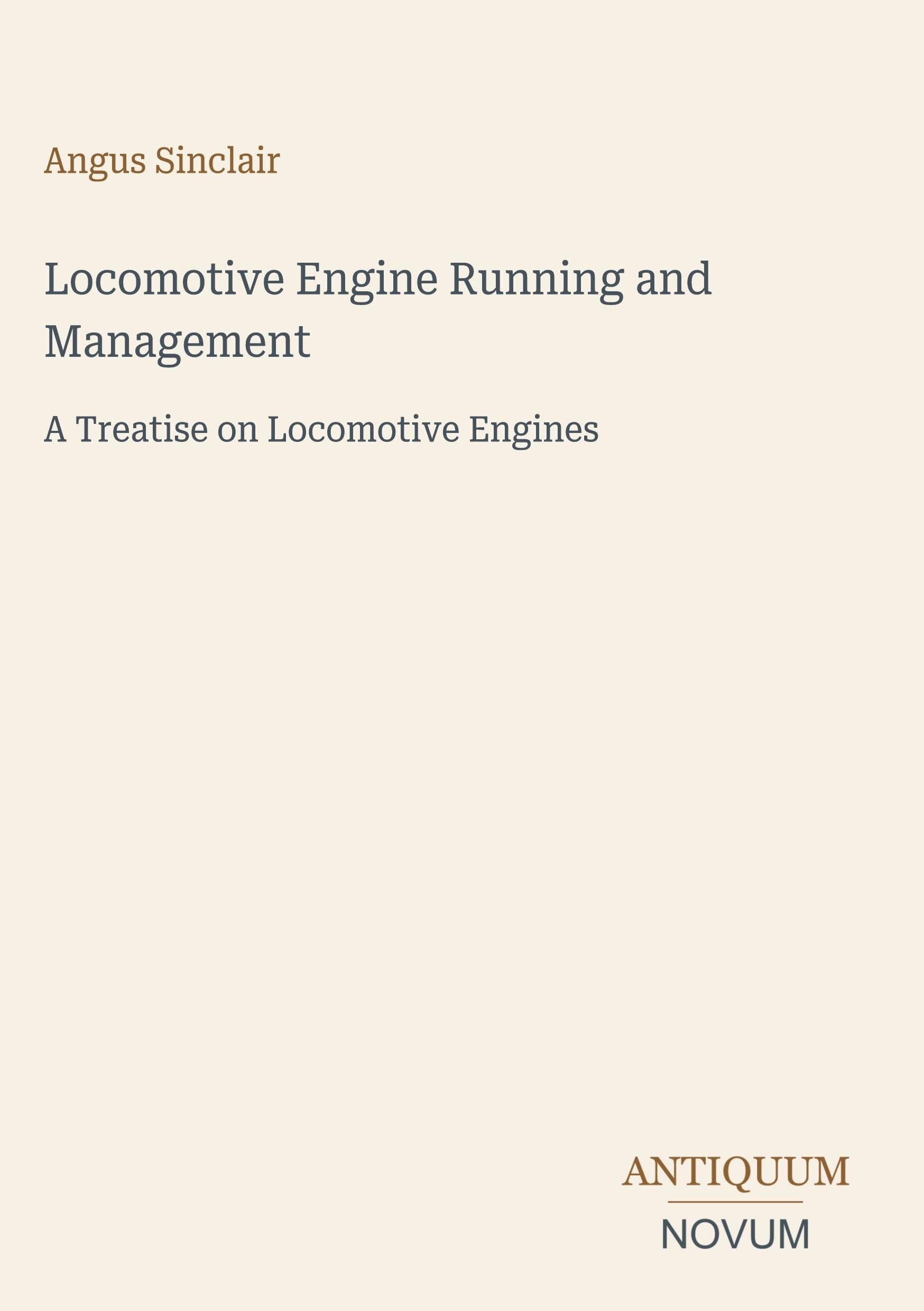 Locomotive Engine Running and Management
