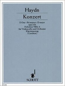 Konzert D-Dur, opus 101, Hoboken VIIb:2 für Violoncello und Orchester, Klavierauszug