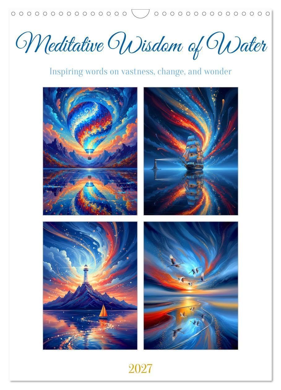 Meditative Wisdom of Water (Wall Calendar 2027 DIN A3 portrait), CALVENDO 12 Month Wall Calendar