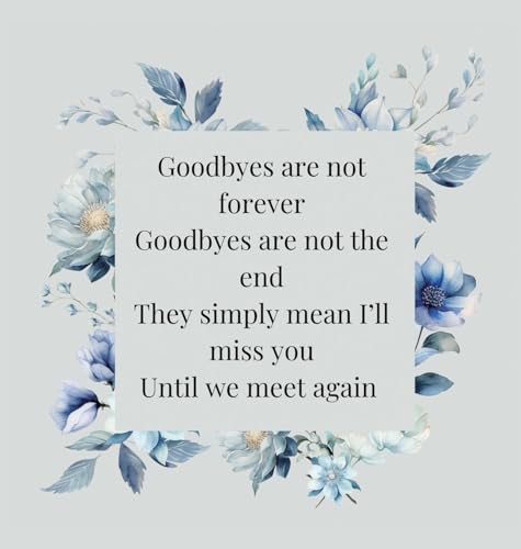 Celebration of life, funeral book, Condolence book to sign (Hardback cover)