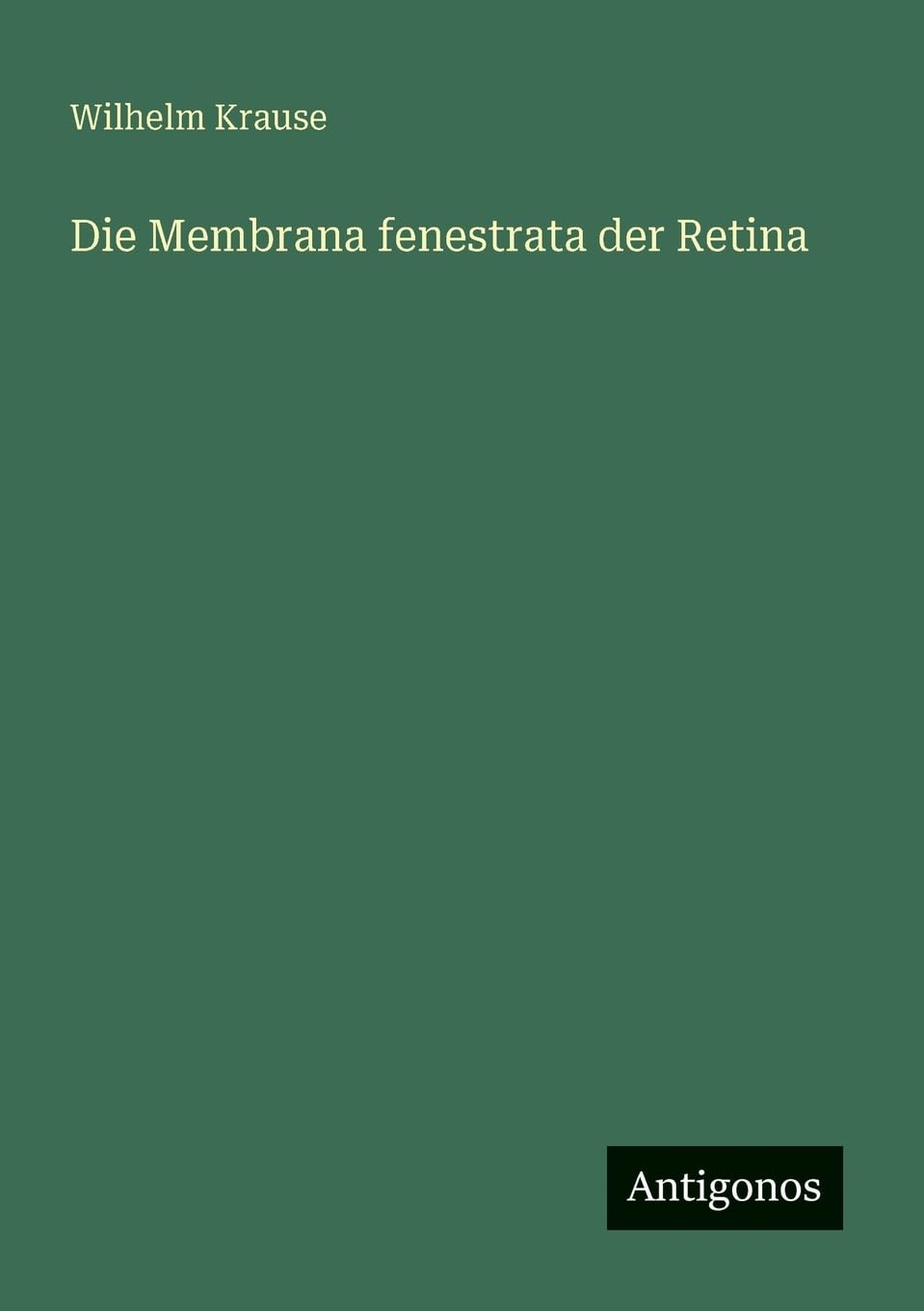 Die Membrana fenestrata der Retina