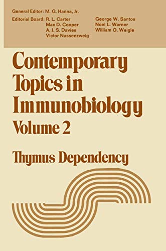 Contemporary Topics in Immunobiology: Thymus Dependency (Contemporary topics in immunobiology, 2, Band 2)