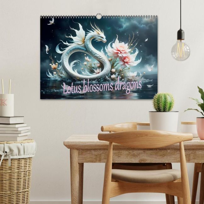 Lotus blossom dragons (Wall Calendar 2027 DIN A3 landscape), CALVENDO 12 Month Wall Calendar