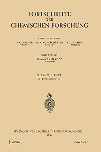 Fortschritte der Chemischen Forschung (Topics in Current Chemistry) (German and English Edition) (Topics in Current Chemistry, 3/1)