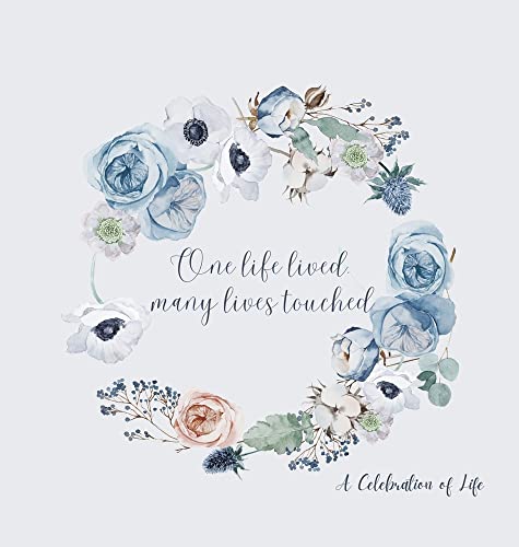 Bell, Lulu And Celebration Of Life, Funeral Book, Condolence Book To Sign (Hardback Cover)