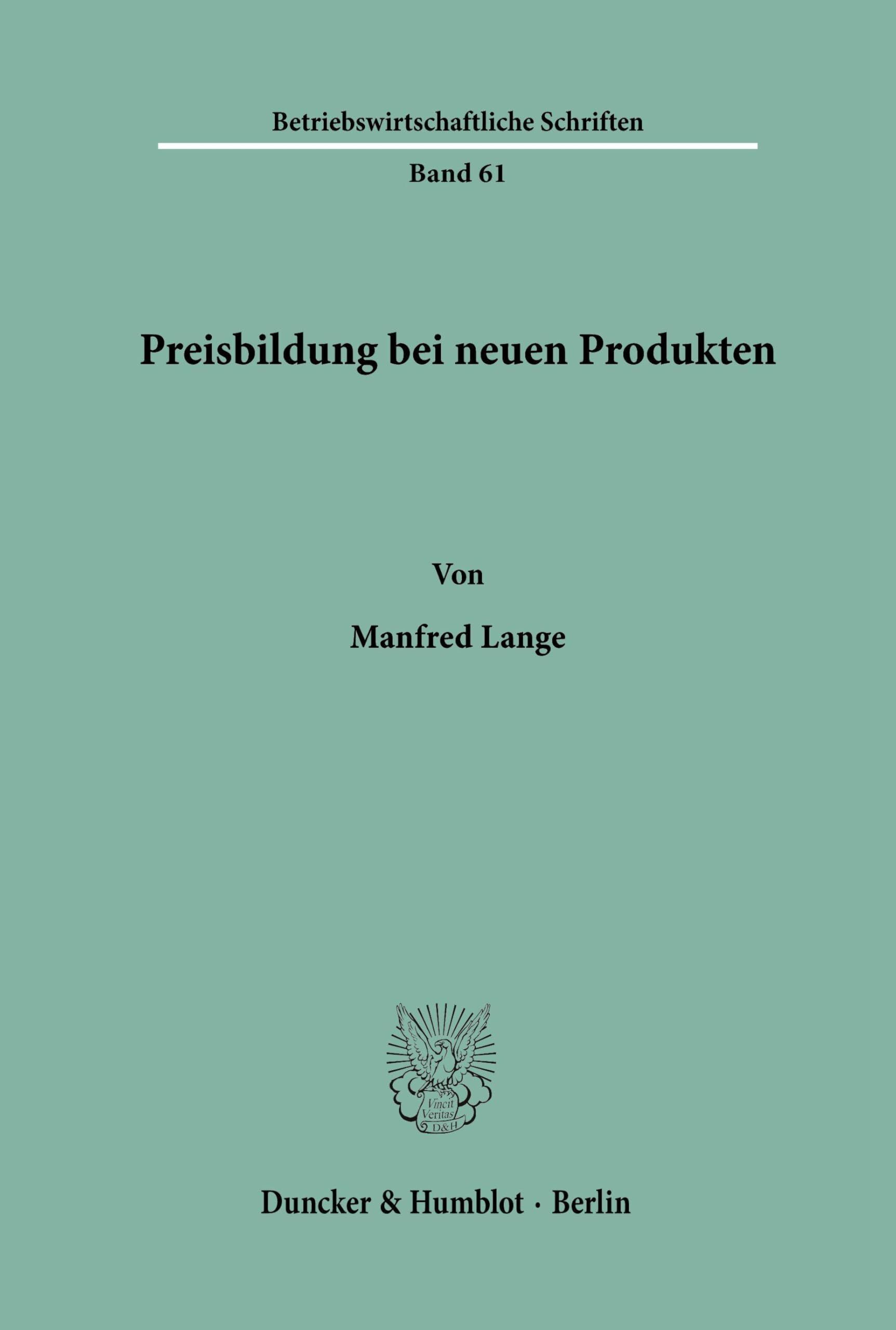 Preisbildung bei neuen Produkten.