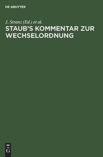 Staub’s Kommentar zur Wechselordnung