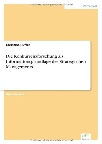 Die Konkurrenzforschung als Informationsgrundlage des Strategischen Managements
