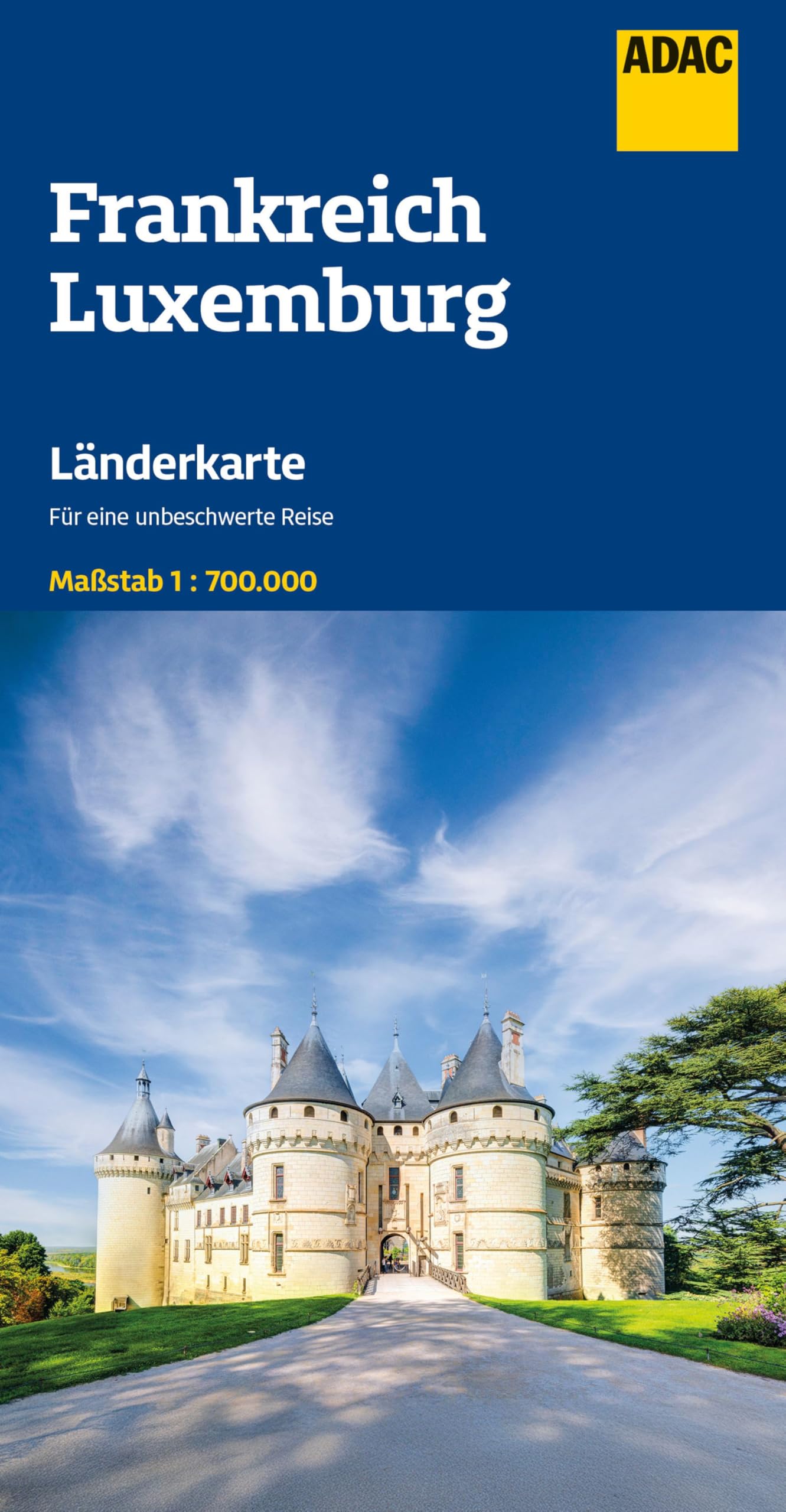 ADAC Länderkarte Frankreich, Luxemburg 1:700.000: Straßenkarte und Autokarte