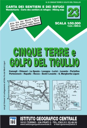 IGC Italien 1 : 50 000 Wanderkarte 23 Golf del Tigullio