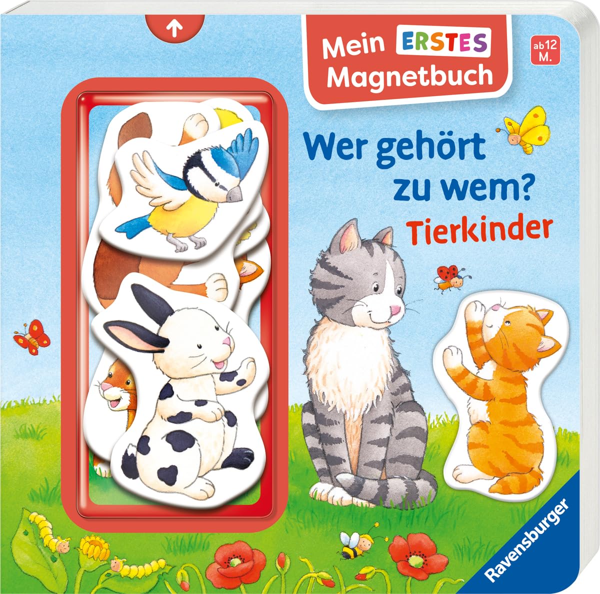 Grimm, Sandra: Mein erstes Magnetbuch: Wer gehört zu wem? Tierkinder - Magnet-Spielbuch ab 12 Monaten, Kinderbuch ab 1 Jahr