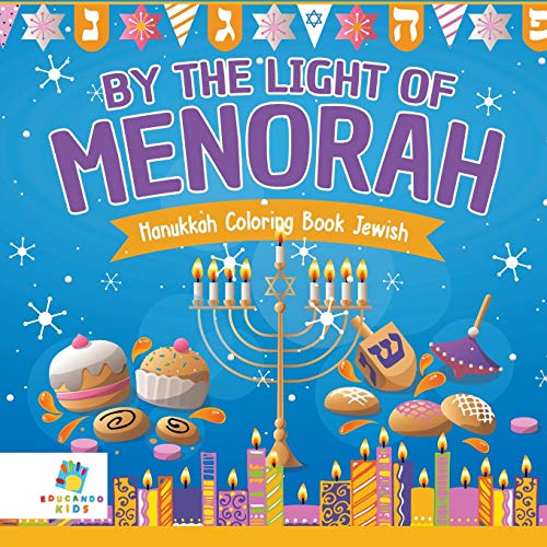 By the Light of the Menorah Hanukkah Coloring Book Jewish